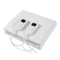 [casa.pro] Coperta doppia elettrica termica - Coperta riscaldata - 2 x 6W, 23V, 5Hz - 160 x 140 cm - Bianco