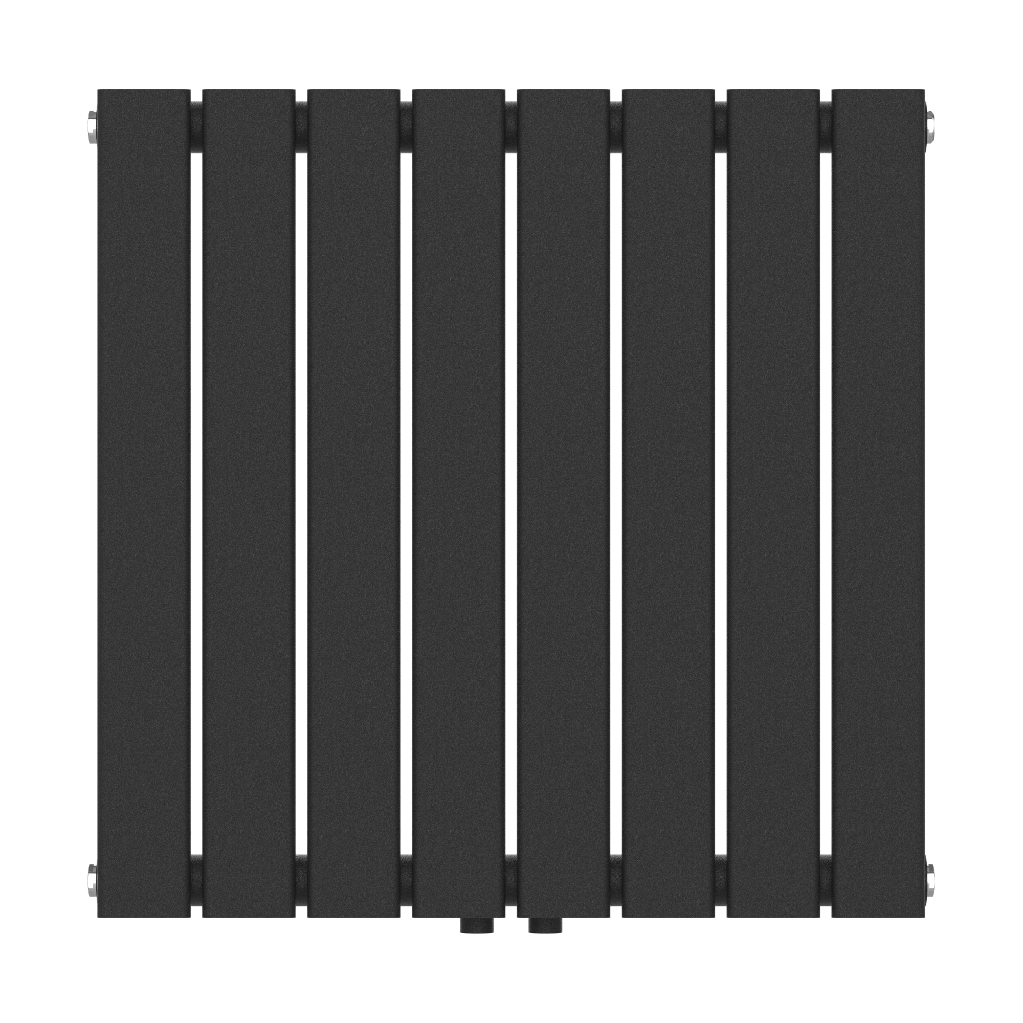 Termosifone Nore ad Acqua Calda Pannello Singolo con Elementi Piatti 60 x 60 cm - Nero [neu.haus]