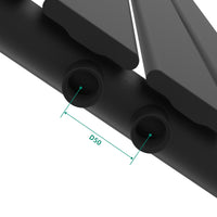 Termosifone Nore ad Acqua Calda Pannello Singolo con Elementi Piatti 180 x 30 cm - Nero [neu.haus]