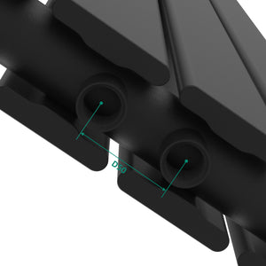 Termosifone Nore ad Acqua Calda Pannello Doppio con Elementi Piatti 160 x 30 cm Nero [neu.haus]