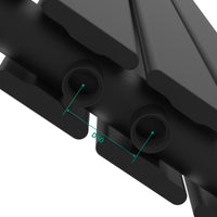 Termosifone Nore ad Acqua Calda Pannello Doppio con Elementi Piatti 180 x 30 cm Nero [neu.haus]