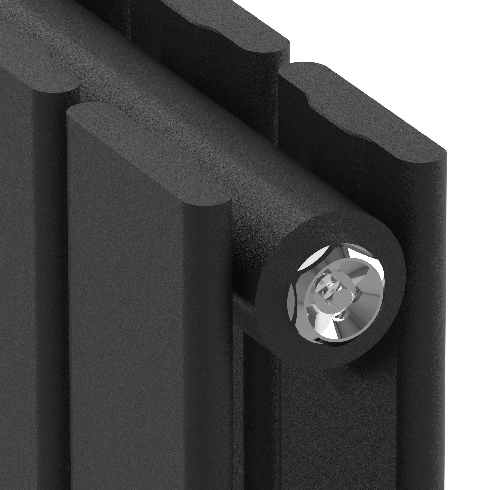 Termosifone Nore ad Acqua Calda Pannello Doppio con Elementi Piatti 180 x 30 cm Nero [neu.haus]