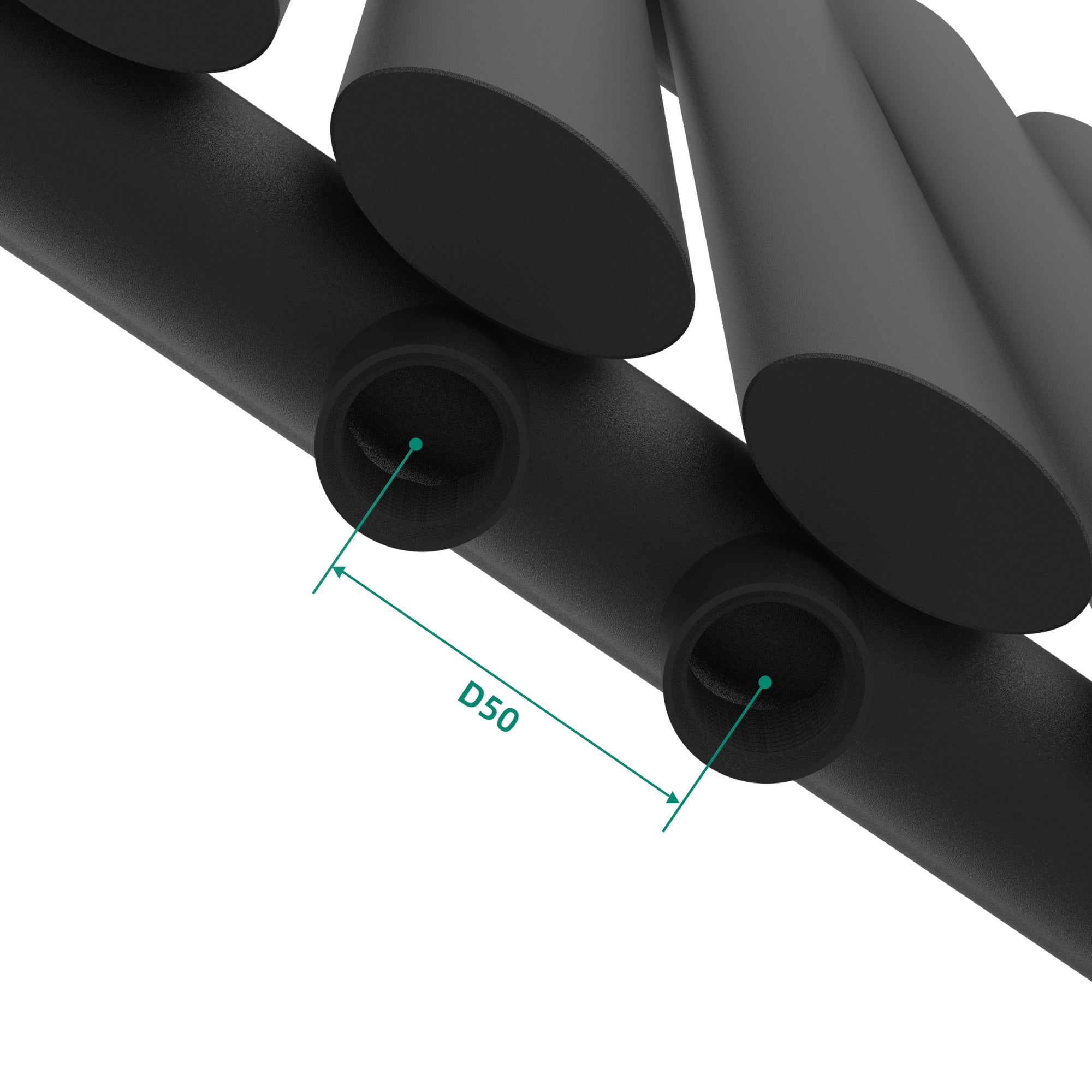 Termosifone Nore ad Acqua Calda Pannello Singolo con Elementi Tubolari 60 x 60 cm Nero [neu.haus]