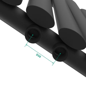 Termosifone Nore ad Acqua Calda Pannello Singolo con Elementi Tubolari 60 x 60 cm Nero [neu.haus]