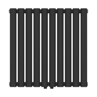 Termosifone Nore ad Acqua Calda Pannello Singolo con Elementi Tubolari 60 x 60 cm Nero [neu.haus]