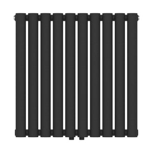 Termosifone Nore ad Acqua Calda Pannello Singolo con Elementi Tubolari 60 x 60 cm Nero [neu.haus]