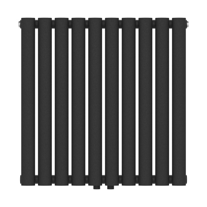 Termosifone Nore ad Acqua Calda Pannello Singolo con Elementi Tubolari 60 x 60 cm Nero [neu.haus]