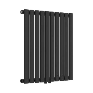 Termosifone Nore ad Acqua Calda Pannello Singolo con Elementi Tubolari 60 x 60 cm Nero [neu.haus]
