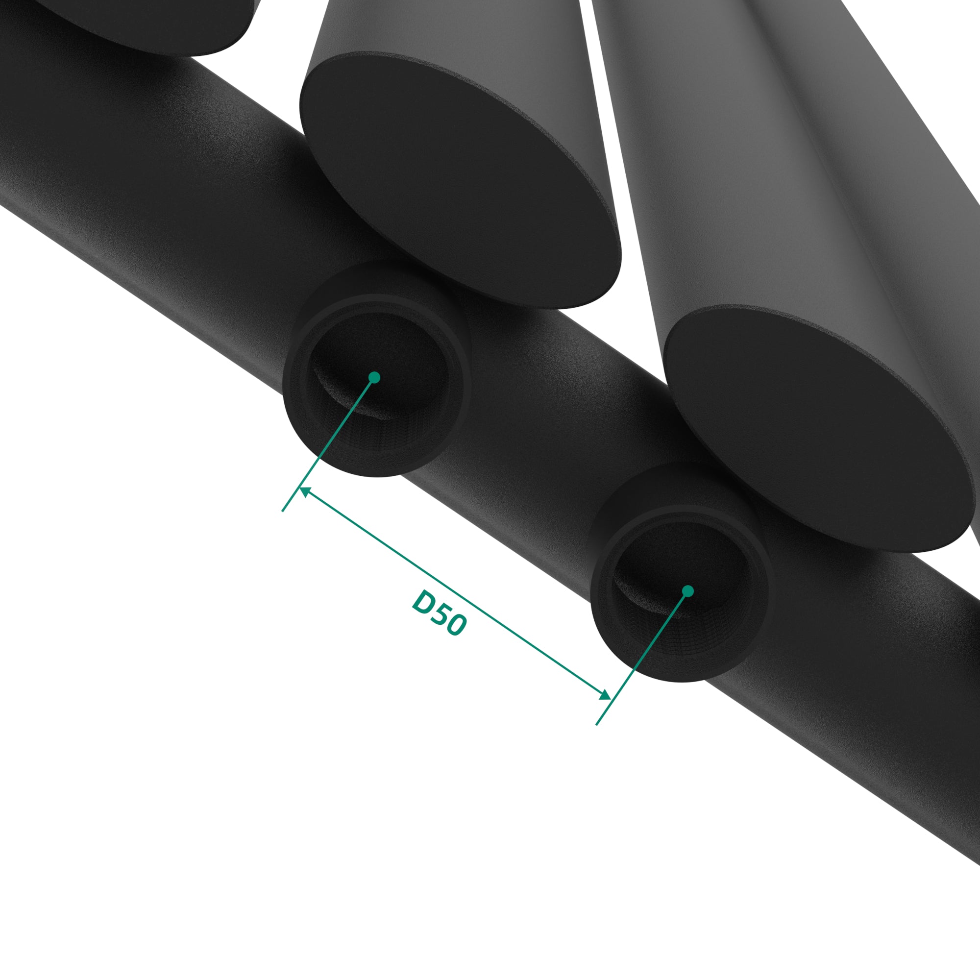 Termosifone Nore ad Acqua Calda Pannello Singolo con Elementi Tubolari 180 x 24 cm Nero [neu.haus]