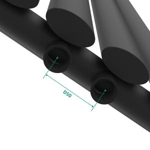 Termosifone Nore ad Acqua Calda Pannello Singolo con Elementi Tubolari 180 x 24 cm Nero [neu.haus]