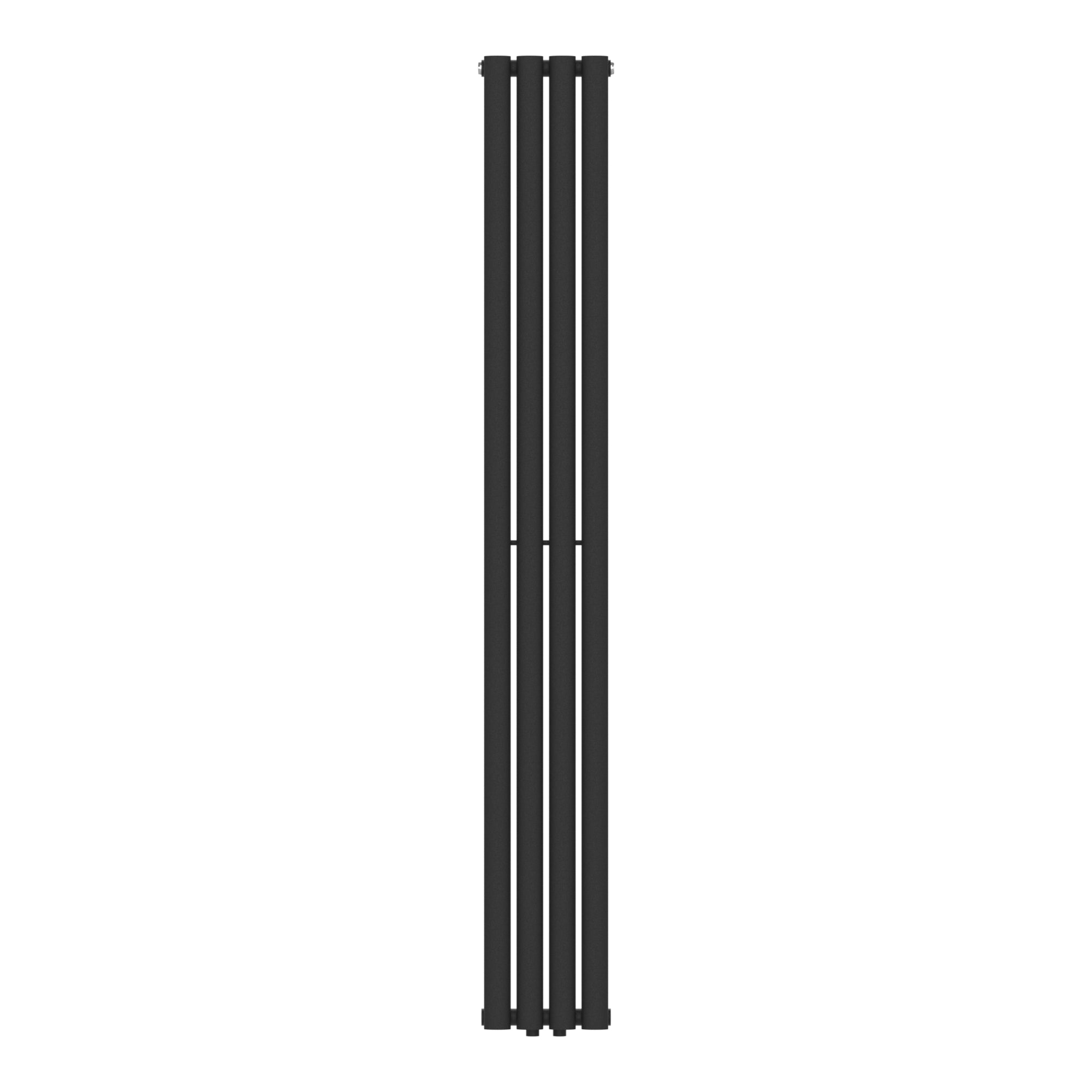 Termosifone Nore ad Acqua Calda Pannello Singolo con Elementi Tubolari 180 x 24 cm Nero [neu.haus]