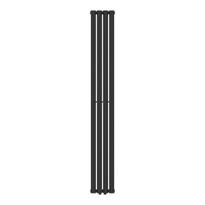 Termosifone Nore ad Acqua Calda Pannello Singolo con Elementi Tubolari 180 x 24 cm Nero [neu.haus]