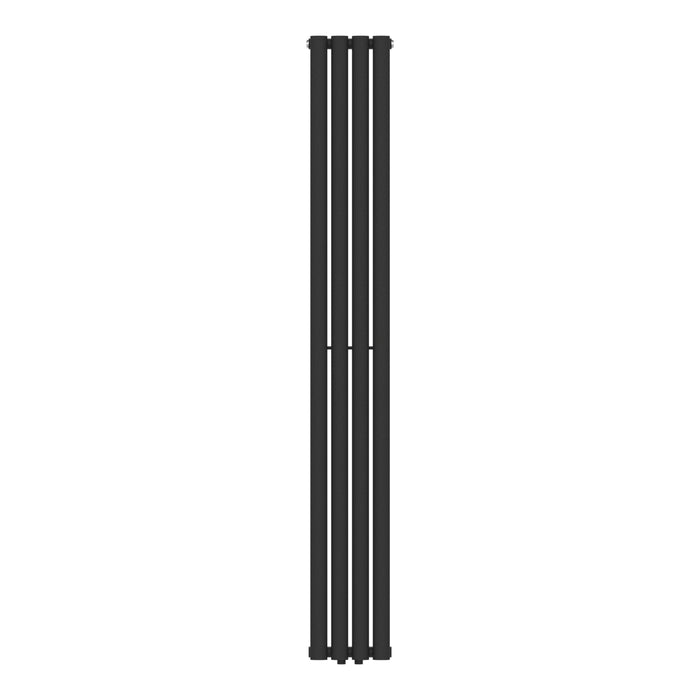 Termosifone Nore ad Acqua Calda Pannello Singolo con Elementi Tubolari 180 x 24 cm Nero [neu.haus]