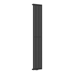 Termosifone Nore ad Acqua Calda Pannello Singolo con Elementi Tubolari 180 x 36 cm Nero [neu.haus]