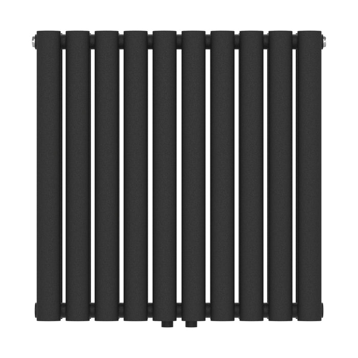 Termosifone Nore ad Acqua Calda Pannello Doppio con Elementi Tubolari 60 x 60 cm Nero [neu.haus]