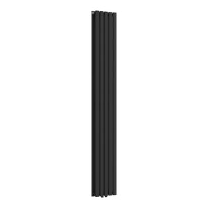 Termosifone Nore ad Acqua Calda Pannello Doppio con Elementi Tubolari 180 x 30 cm Nero [neu.haus]