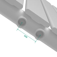 Termosifone Nore ad Acqua Calda Pannello Singolo con Elementi Piatti 60 x 80 cm - Bianco [neu.haus]