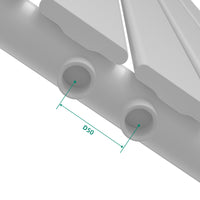 Termosifone Nore ad Acqua Calda Pannello Singolo con Elementi Piatti 160 x 45 cm - Bianco [neu.haus]