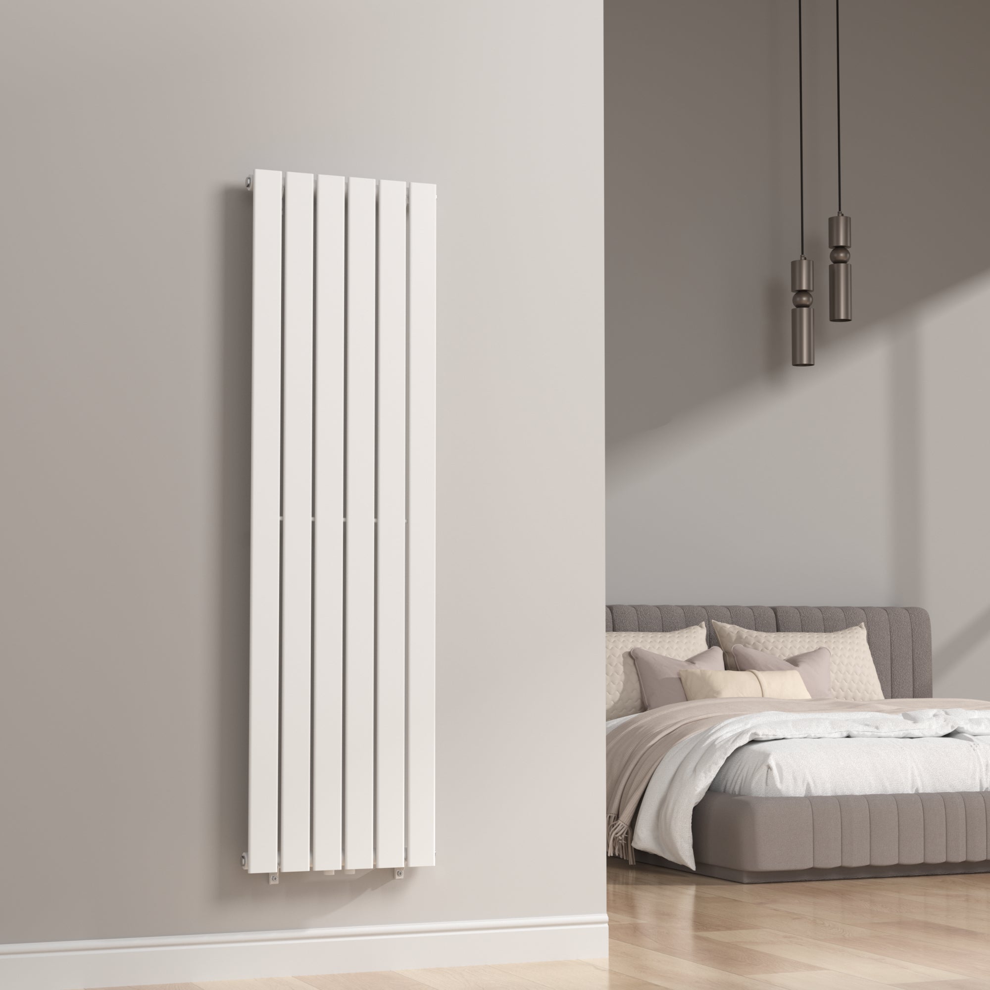 Termosifone Nore ad Acqua Calda Pannello Singolo con Elementi Piatti 160 x 45 cm - Bianco [neu.haus]