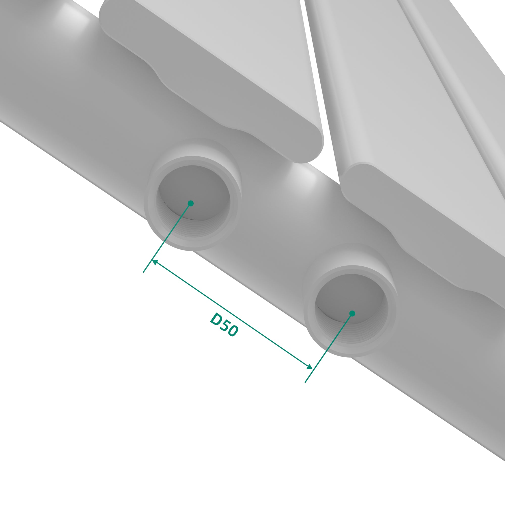 Termosifone Nore ad Acqua Calda Pannello Singolo con Elementi Piatti 180 x 30 cm - Bianco [neu.haus]