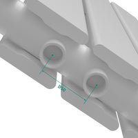 Termosifone Nore ad Acqua Calda Pannello Doppio con Elementi Piatti 60 x 60 cm Bianco [neu.haus]