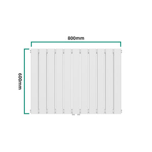 Termosifone Nore ad Acqua Calda Pannello Doppio con Elementi Piatti 60 x 80 cm Bianco [neu.haus]