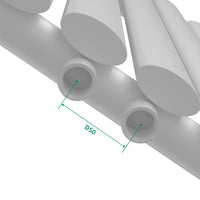Termosifone Nore ad Acqua Calda Pannello Singolo con Elementi Tubolari 60 x 60 cm - Bianco [neu.haus]