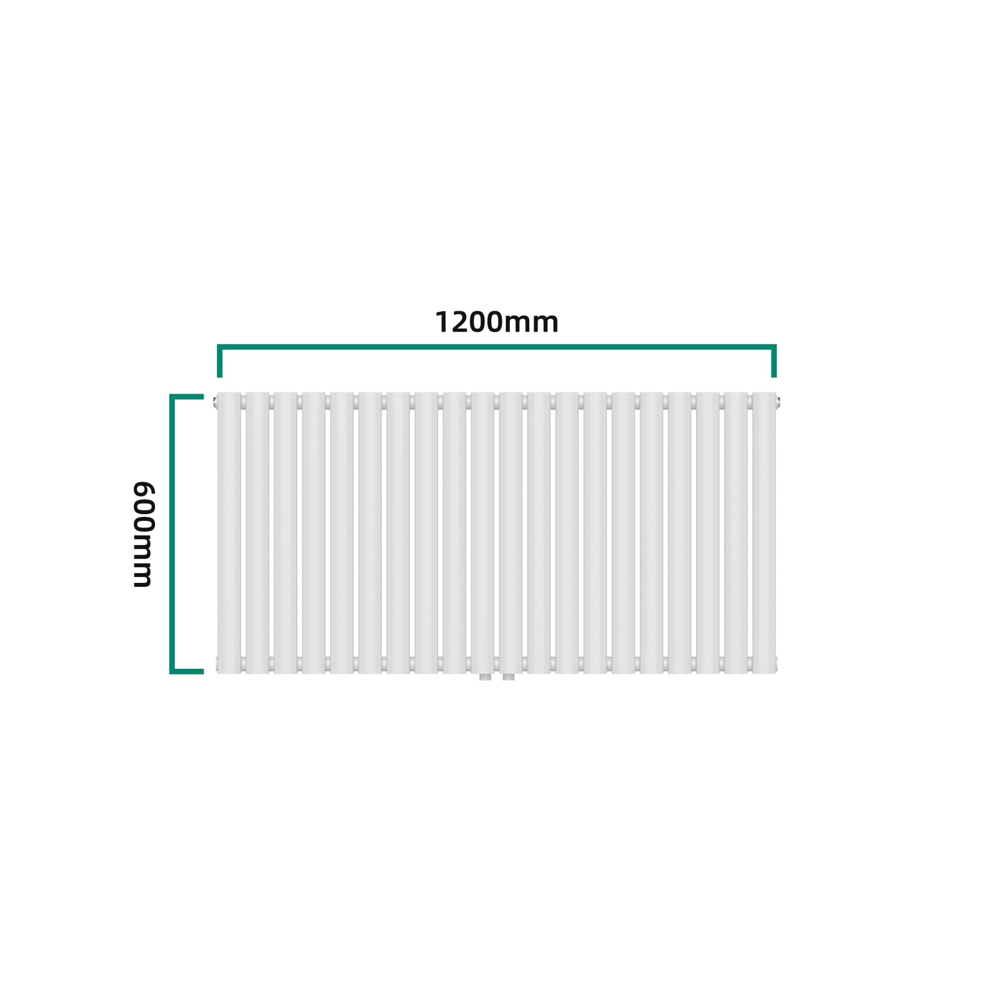 Termosifone Nore ad Acqua Calda Pannello Singolo con Elementi Tubolari 60 x 120 cm - Bianco [neu.haus]
