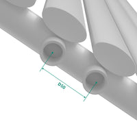 Termosifone Nore ad Acqua Calda Pannello Singolo con Elementi Tubolari 160 x 36 cm - Bianco [neu.haus]