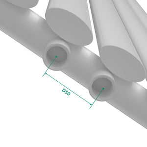 Termosifone Nore ad Acqua Calda Pannello Singolo con Elementi Tubolari 160 x 36 cm - Bianco [neu.haus]
