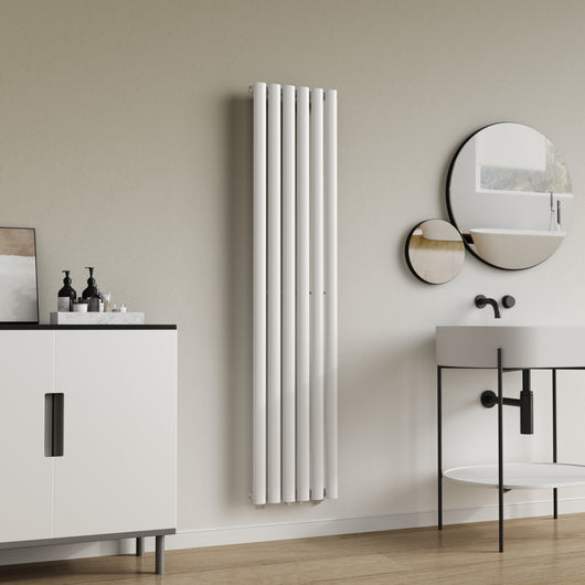 Termosifone Nore ad Acqua Calda Pannello Singolo con Elementi Tubolari 160 x 36 cm - Bianco [neu.haus]