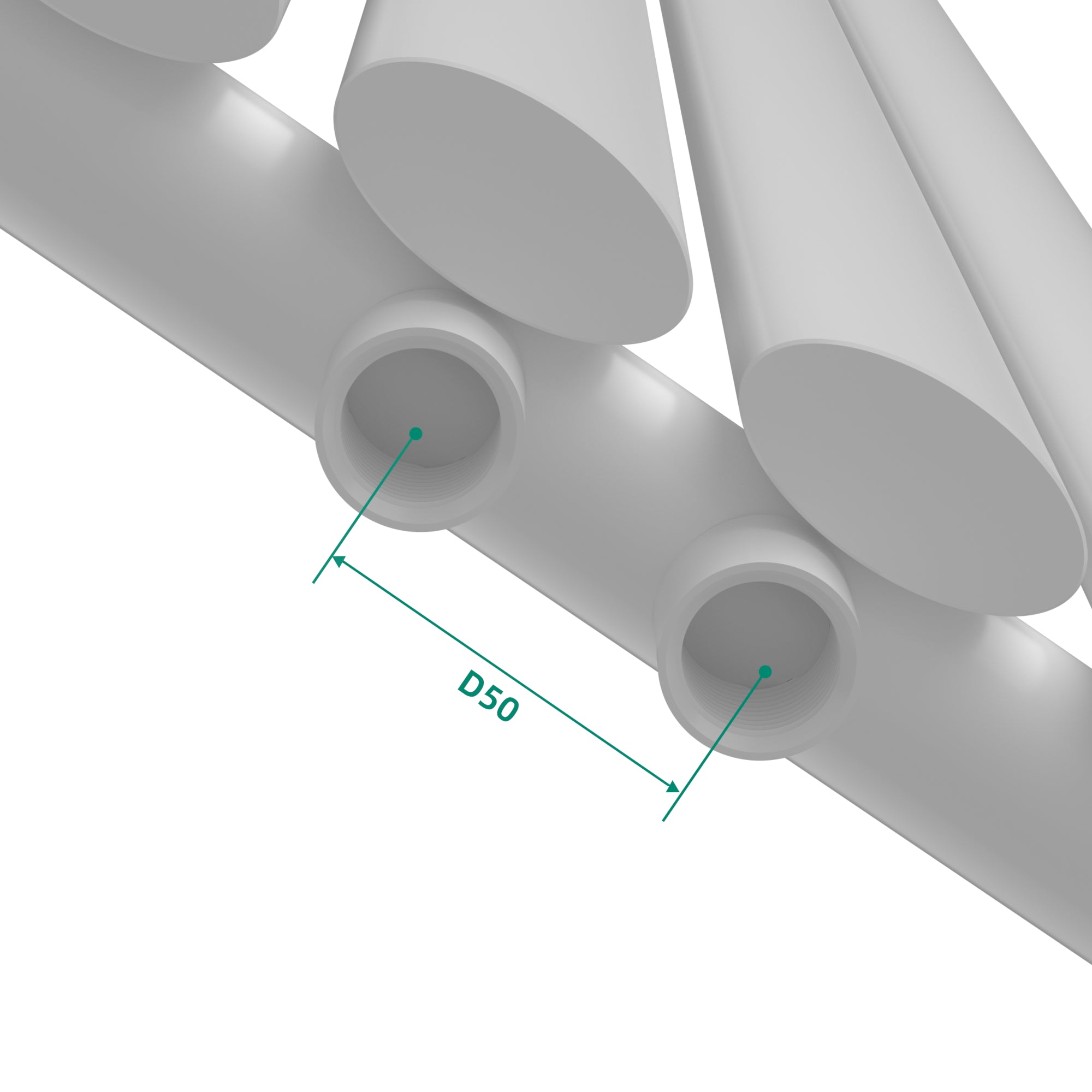 Termosifone Nore ad Acqua Calda Pannello Singolo con Elementi Tubolari 180 x 24 cm - Bianco [neu.haus]