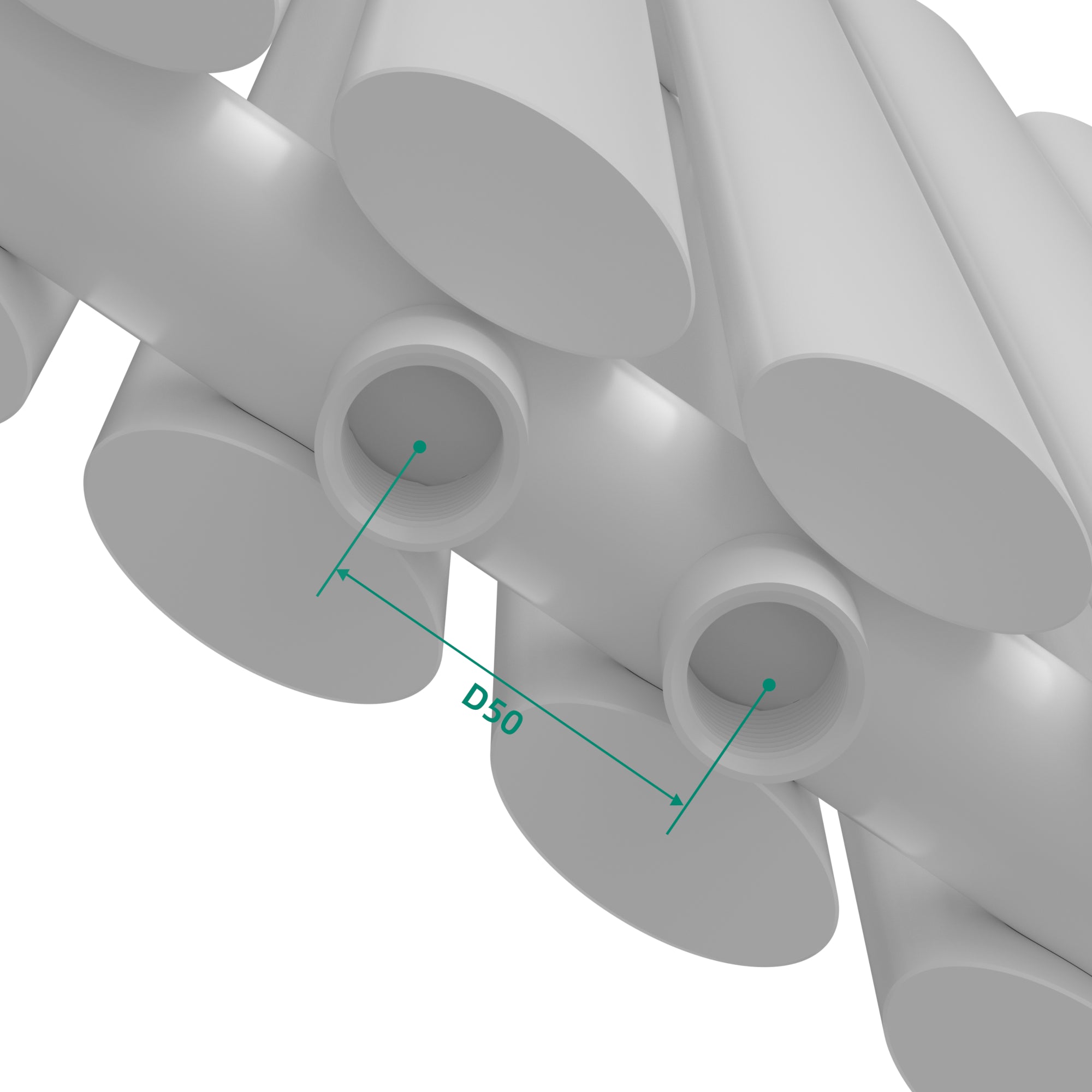 Termosifone Nore ad Acqua Calda Pannello Doppio con Elementi Tubolari 60 x 60 cm Bianco [neu.haus]