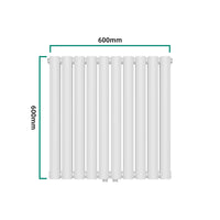 Termosifone Nore ad Acqua Calda Pannello Doppio con Elementi Tubolari 60 x 60 cm Bianco [neu.haus]