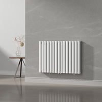 Termosifone Nore ad Acqua Calda Pannello Doppio con Elementi Tubolari 60 x 90 cm Bianco [neu.haus]