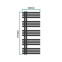 Scalda Asciugamani da Parete Slidre ad Acqua Calda 120 x 50 cm - Nero [neu.haus]