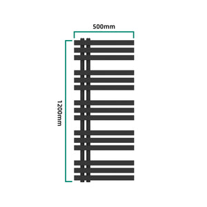 Scalda Asciugamani da Parete Slidre ad Acqua Calda 120 x 50 cm - Nero [neu.haus]