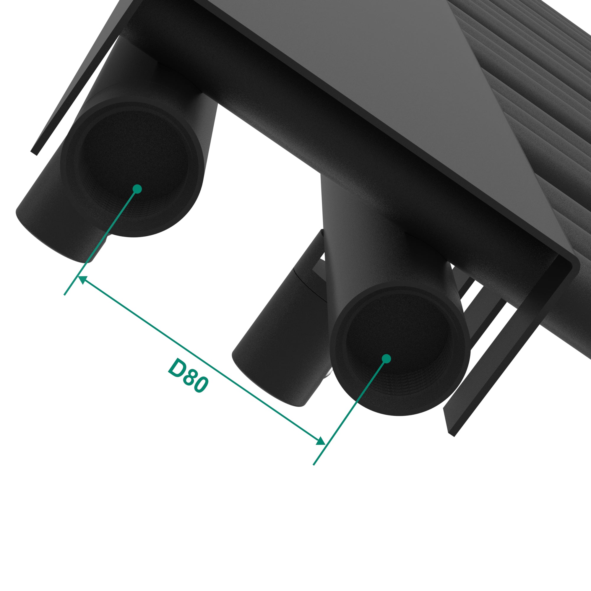 Scalda Asciugamani da Parete Kviteseid ad Acqua Calda 120 x 50 cm Nero [neu.haus]