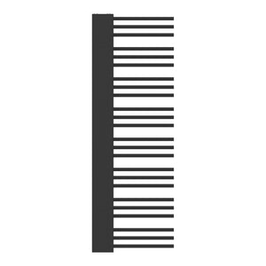 Scalda Asciugamani da Parete Kviteseid ad Acqua Calda 146 x 45 cm Nero [neu.haus]