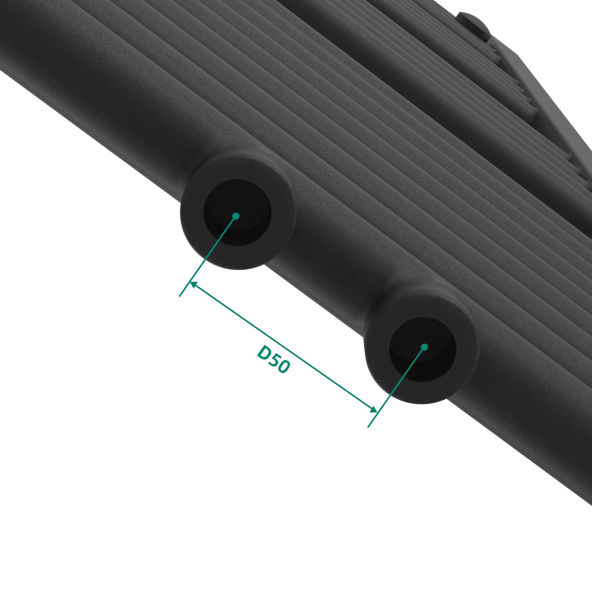 Scaldasalviette da Parete Voss 120 x 40 cm Nero [neu.haus]