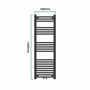 Scaldasalviette da Parete Voss 120 x 40 cm Nero [neu.haus]