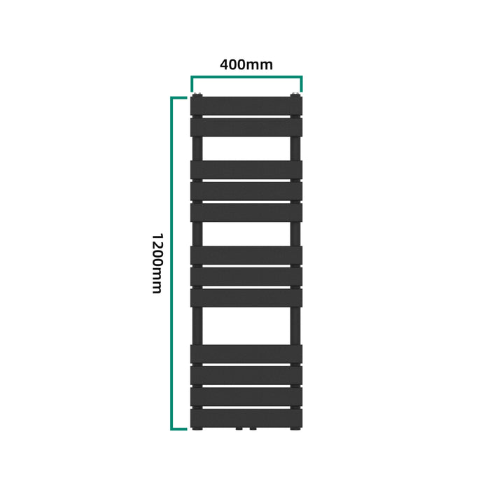 Scalda Asciugamani da Parete Voss ad Acqua Calda 120 x 40 cm Nero [neu.haus]