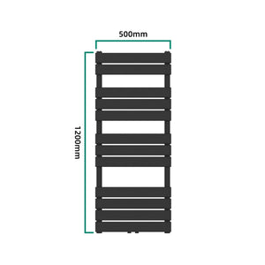 Scalda Asciugamani da Parete Voss ad Acqua Calda 120 x 50 cm Nero [neu.haus]