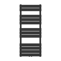 Scalda Asciugamani da Parete Voss ad Acqua Calda 120 x 50 cm Nero [neu.haus]