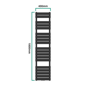 Scalda Asciugamani da Parete Voss ad Acqua Calda 180 x 40 cm Nero [neu.haus]