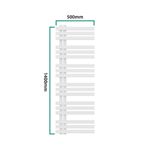Radiatore scaldasalviette da bagno acciaio 140 x 50 cm bianco 03_0010411