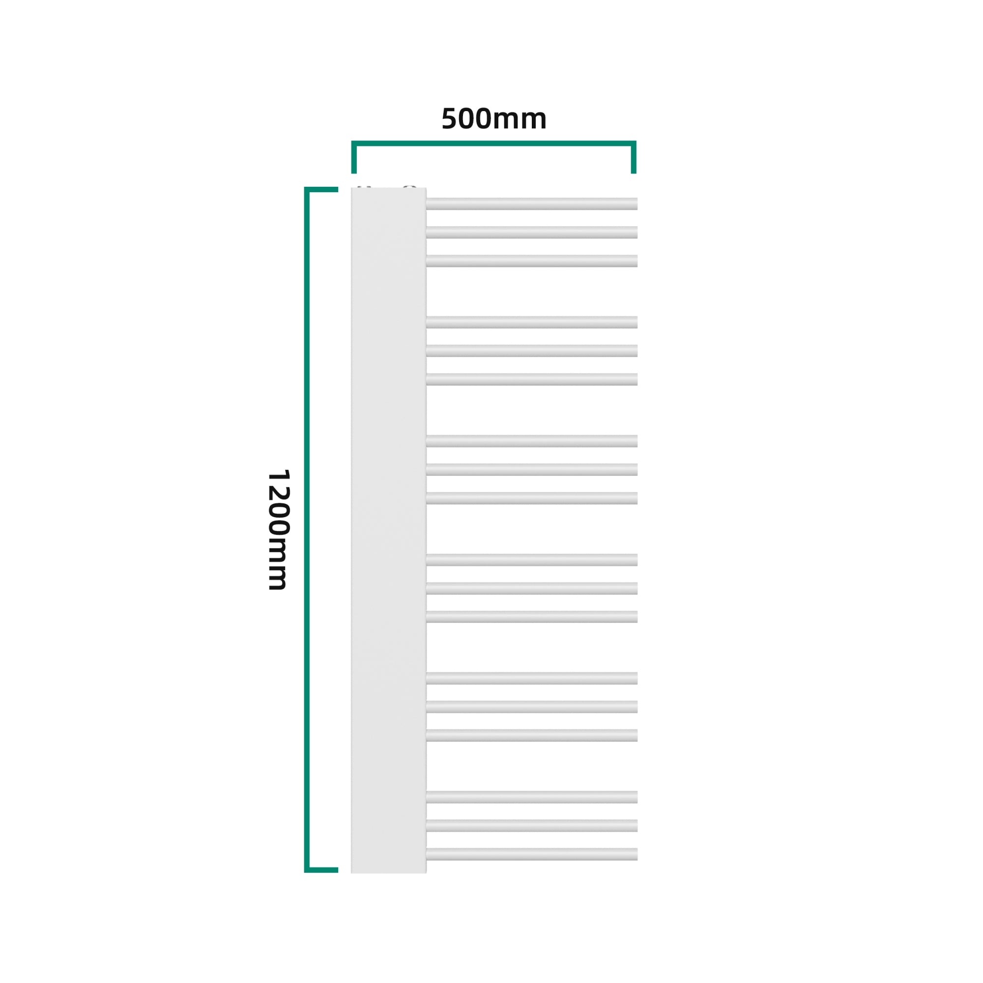 Scalda Asciugamani da Parete Kviteseid ad Acqua Calda 120 x 50 cm Bianco [neu.haus]