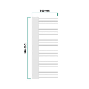 Scalda Asciugamani da Parete Kviteseid ad Acqua Calda 120 x 50 cm Bianco [neu.haus]