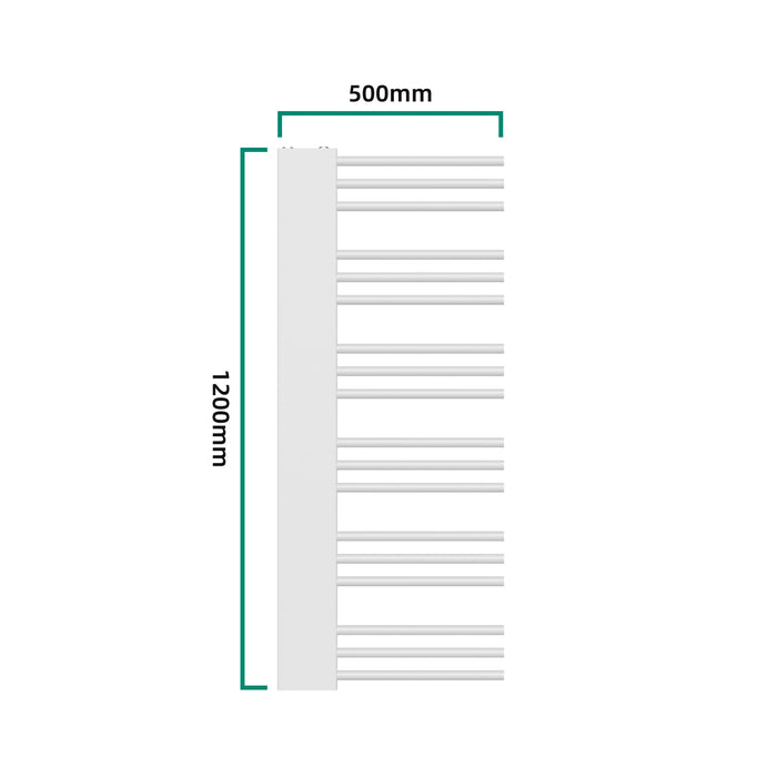 Scalda Asciugamani da Parete Kviteseid ad Acqua Calda 120 x 50 cm Bianco [neu.haus]