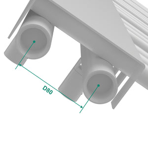 Scalda Asciugamani da Parete Kviteseid ad Acqua Calda 120 x 50 cm Bianco [neu.haus]